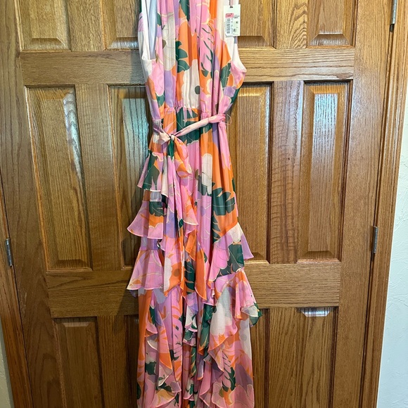 Alex Marie Fiona Halter Floral Gown - Picture 3 of 5